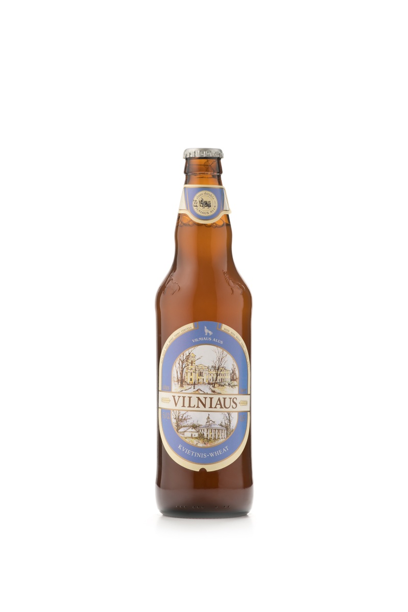 Пиво Вильнюс пшеничное, светлое, нефильтрованное, 0.5л